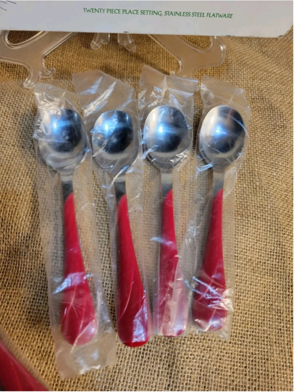 Homer Laughlin Fiesta Special Edition 20 Pc Flatware In Original Tin Scarlet